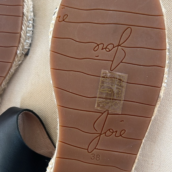 Joie Black Leather Women's Espadrille - Picture 6 of 9